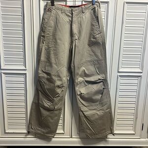 Men’s Abercrombie & Fitch Khaki Wide Leg Cargo Pants M